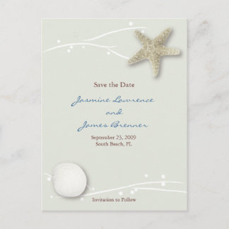 Carte Postale Faire-part Coquillage avec Branches