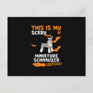 Carte Postale Faire-part Costume Schnauzer miniature Halloween Lazy Effraya