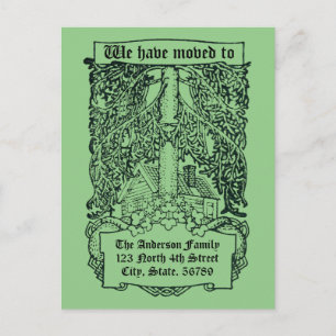 Carte Postale Faire-part Cottage vintage À Woods Nouvelle Maison