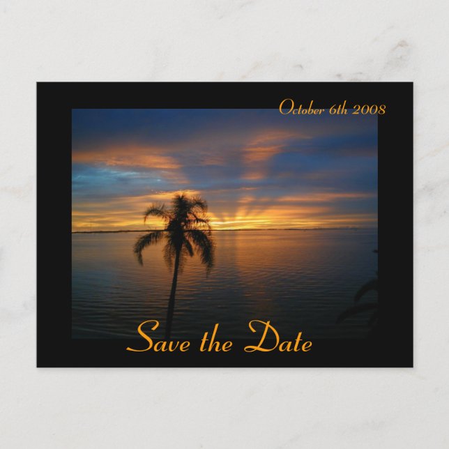 Carte Postale Faire-part Coucher du soleil (Devant)