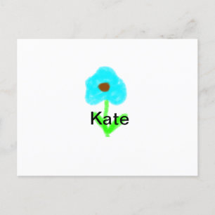 Carte Postale Faire-part Couleur d'eau bleu vert ajouter votre nom texte pe