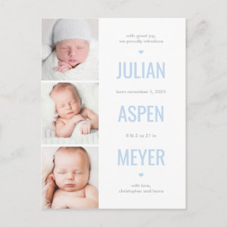 Carte postale Faire-part couleur modifiable par gr