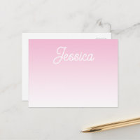 Couleur rose clair ombrée (modifiable) et votre te