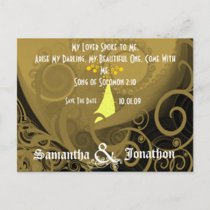 Carte Postale Faire-part Couleurs Neutres Tan Save The Date Elégant Cala Li