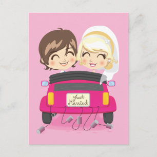 Carte Postale Faire-part Couple marié
