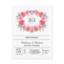 Couronne d'aquarelle romantique rose