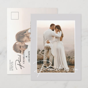 Carte Postale Faire-part Crayonnez-Nous Dans Enregistrer La Date Photo Anno