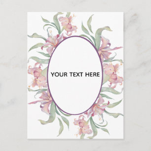 Carte Postale Faire-part Créez votre propre bordure florale colorée