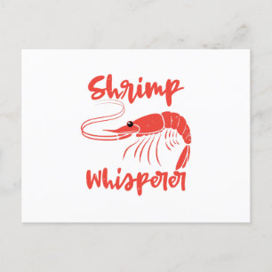 Carte Postale Faire-part Crevettes Whisperer Fruits de mer Épissette Homard