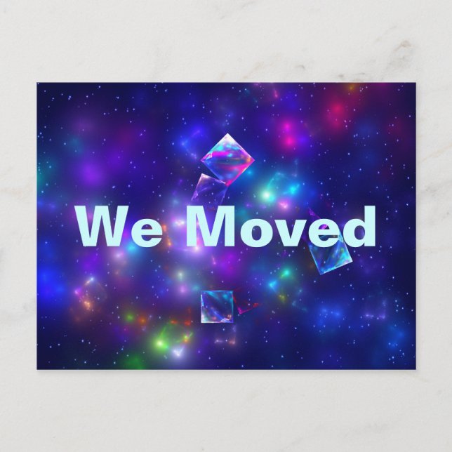 Carte Postale Faire-part Cubes cosmiques (Devant)