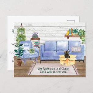 Carte Postale Faire-part Cute Bombay Cosy Nouvelle adresse