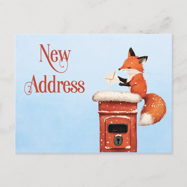 Carte Postale Faire-part Cute Change of Address New Address Announcement (Devant)