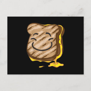 Carte Postale Faire-part Cute I Heart Happy Grill Cheese Sandwich Gift