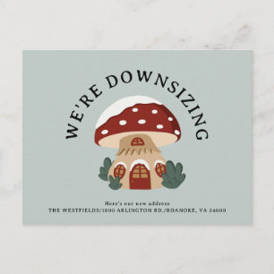 Carte Postale Faire-part Cute Maison de Champignons Downsizing Nouveau Accu