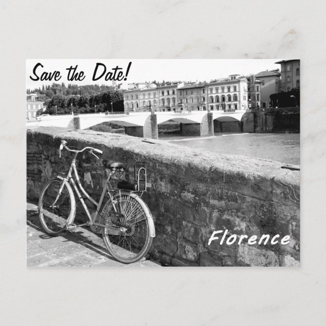 Carte Postale Faire-part Cyclisme dans la ville italienne de Florence (Devant)