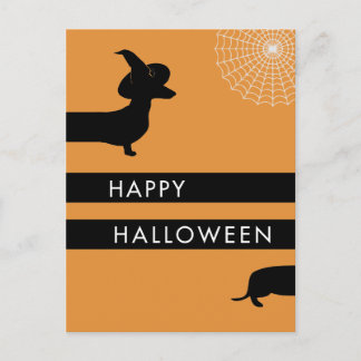 Carte Postale Faire-part Dachshund drôle Halloween