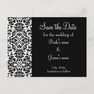 Carte Postale Faire-part Damas Enregistrer la date