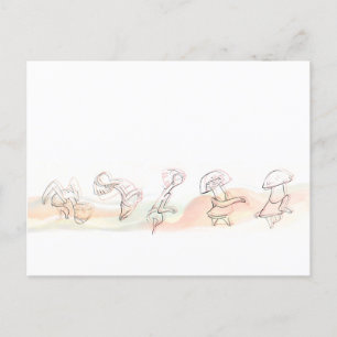 Carte Postale Faire-part Danse de célébration haussement d'épaules