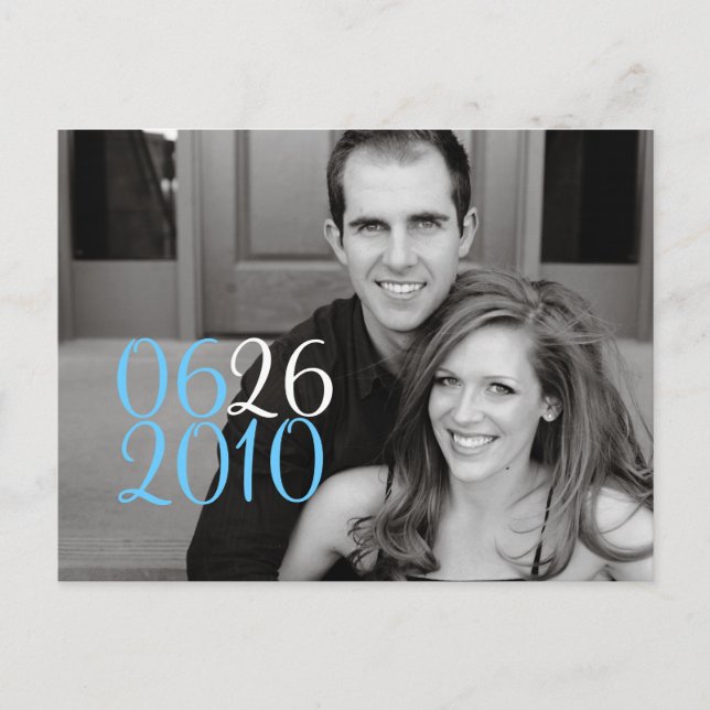 Carte Postale Faire-part Date carrée (Devant)