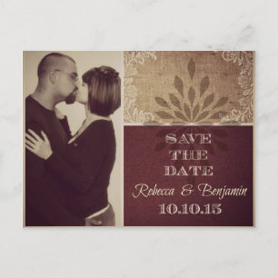 Carte Postale Faire-part Date d'économies de Rebecca