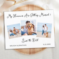 Date Personnalisée Moderne avec Photo de 3 Chiens