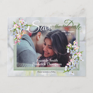 Carte Postale Faire-part Dates de réservation pour le printemps de la flora