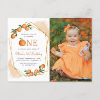 Faire-part de 1er anniversaire Photo Little Cutie