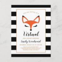 Faire-part de Baby Shower Virtuel avec un Renard M