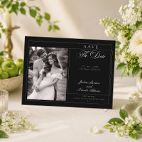 Faire-part de date de mariage à l'encre noire clas