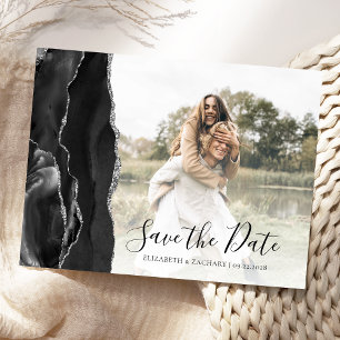 Carte Postale Faire part de date personnalisé avec photo en agat