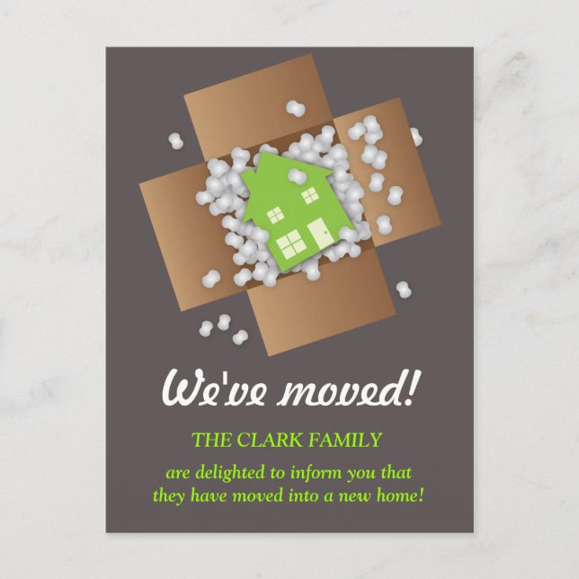 Carte postale Faire-part de déménagement de Popcor (Devant)