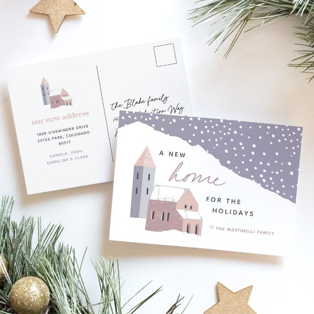 Carte postale Faire-part de déménagement de villag (Créateur téléchargé)