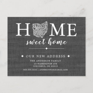 Carte postale Faire-part de déménagement d'État OH