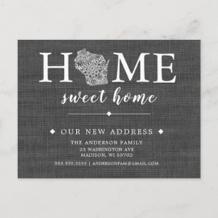 Carte postale Faire-part de déménagement WISCONSIN