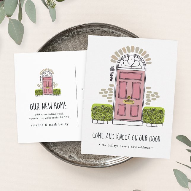 Carte postale Faire-part de déplacement de porte r (Créateur téléchargé)