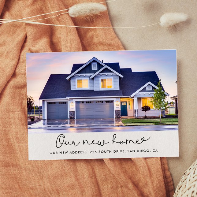 Carte Postale Faire-part de déplacement photo mignon (Créateur téléchargé)