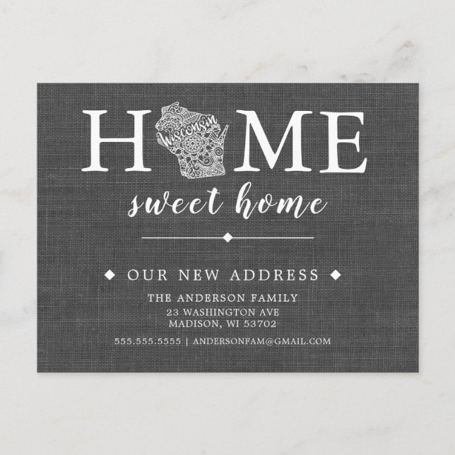 Carte postale Faire-part de déplacement WISCONSIN (Devant)