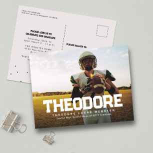 Carte Postale Faire-part de diplôme un athlète photo