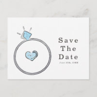 Faire part de fiançailles avec alliance de mariage
