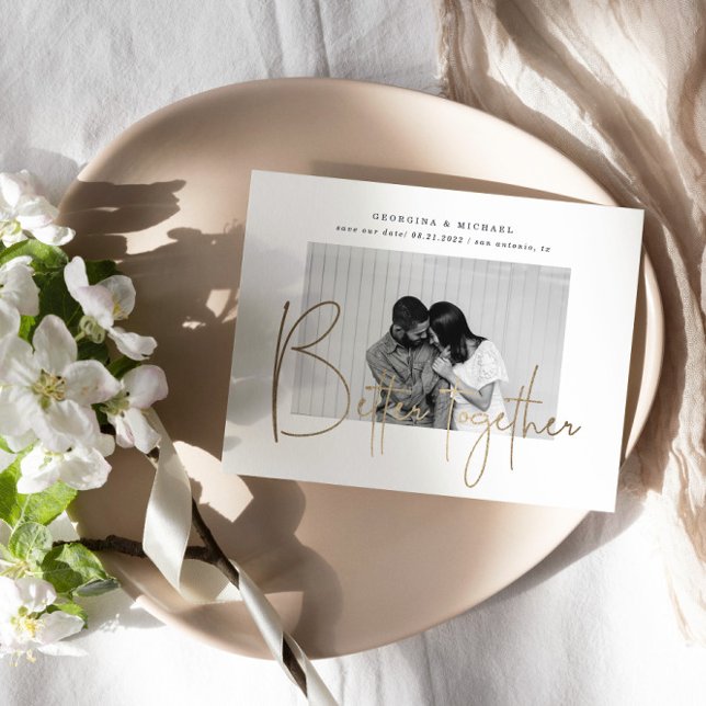 Carte Postale Faire part de fiançailles avec une photo et texte  (Créateur téléchargé)