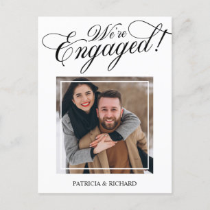 Carte Postale Faire-part de fiançailles Élégant Nous sommes Enga