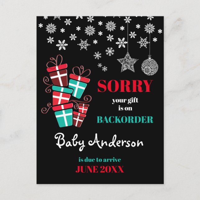 Carte Postale Faire-part de grossesse (Devant)