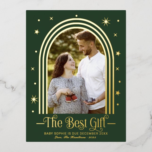 Carte postale Faire-part de grossesse de cadre d'a (Recto)