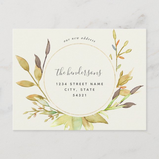 Carte Postale Faire-part de la nouvelle maison de automne (Devant)