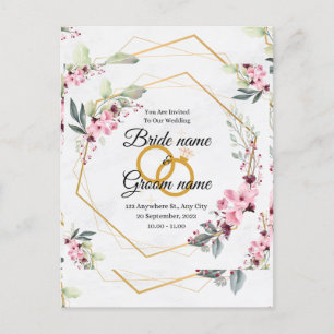Carte Postale faire-part de mariage