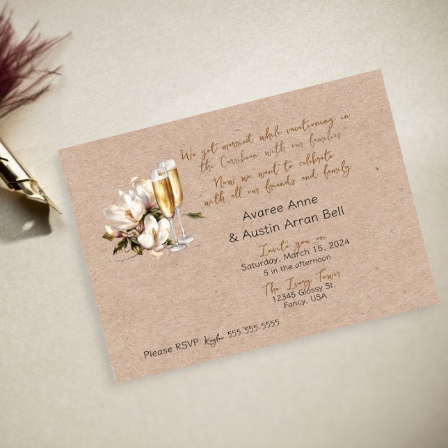 Carte postale Faire-part de mariage après la cérém (Créateur téléchargé)