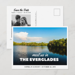 Carte Postale Faire-part de mariage au parc national des Evergla