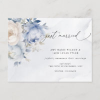 Faire-part de Mariage bleu roux