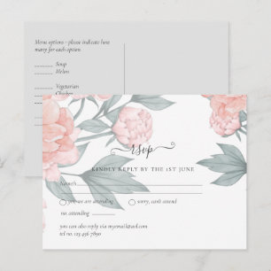 Carte Postale Faire-part de mariage budgetaire Fleurs de sauge e