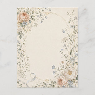 Carte Postale Faire-part de mariage dans un élégant style frança
